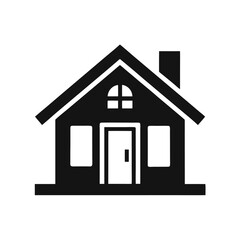 home icon silhouette isolated on white background