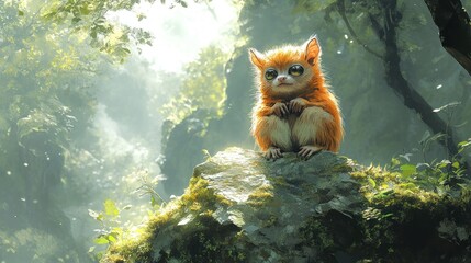 Enchanted Forest Creature: A Whimsical Digital Painting