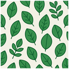A cute green leaves pattern