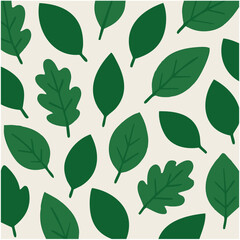 A cute green leaves pattern