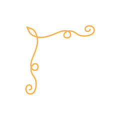 Vintage corner border thin line