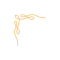 Vintage corner border thin line