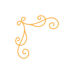 Vintage corner border thin line