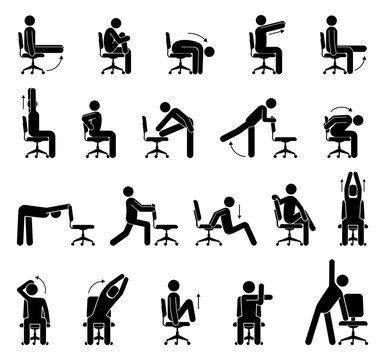 office stretches and exercises icon