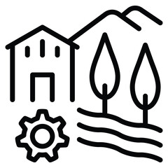 Primary Industry icon line vector illustration