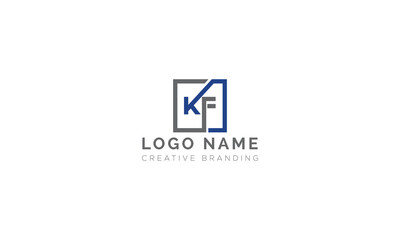 Minimalist KF Logo for Branding and Identity.