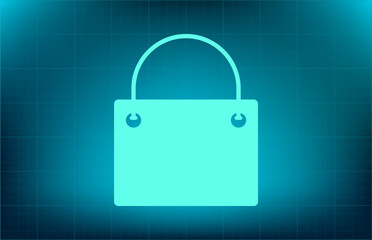 Vector icon on blue background with gradient