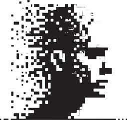 Pixel Art Head Vector