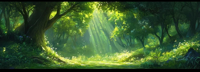 Lush forest bathed in sunlight (3)