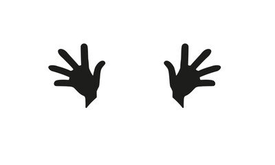 Obraz premium Hands set on doodle style. Sketch of human hands, drawn hands on white background, vector illustration.
