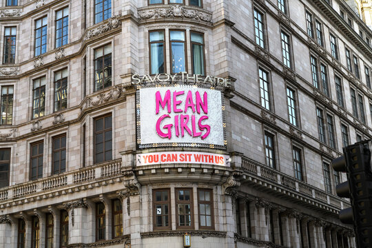 Mean Girls is a rock musical with a book by Tina Fey showing at The Savoy Theater, a West End theater in the Strand in the City of Westminster, London,