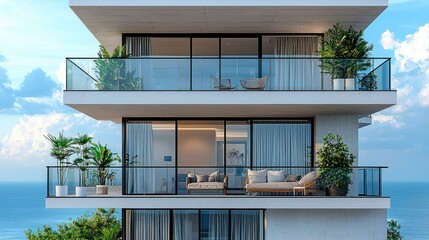 Luxury Oceanfront Apartments with Stunning Balconies