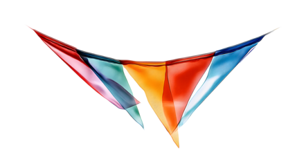 triangular flag on transparent background