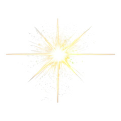 Obraz premium A bright starburst emanating light and sparkles, creating a dynamic and eye-catching visual effect.