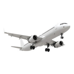 Fototapeta premium A sleek, modern airplane in flight, showcasing its powerful engines and aerodynamic design.