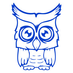 Owl night bird wise forest animal wisdom cuckoo Isolated Vector Graphic Design Illustration
