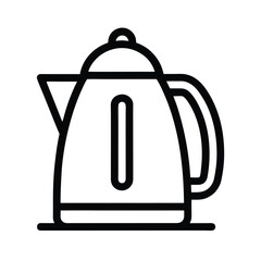 Electric Kettle Line Icon for Kitchen Use