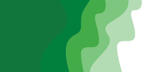 green abstract background, wavy concept design. Vector illustration