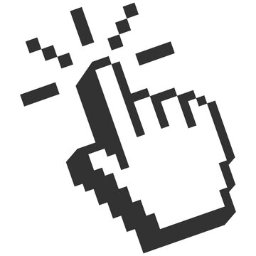 Computer mouse click cursor isolated on transparent. Cursor icon click set. Cursor set in hand mouse form, hand pointer.