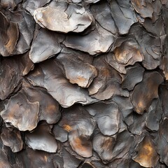 Captivating Close Up of Textured Tree Bark with Intricate Scales and Rich Brown Tones in Natural Lighting for Stock Photography