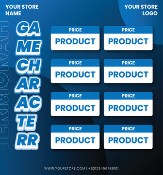Game Purchase Poster Template Blue