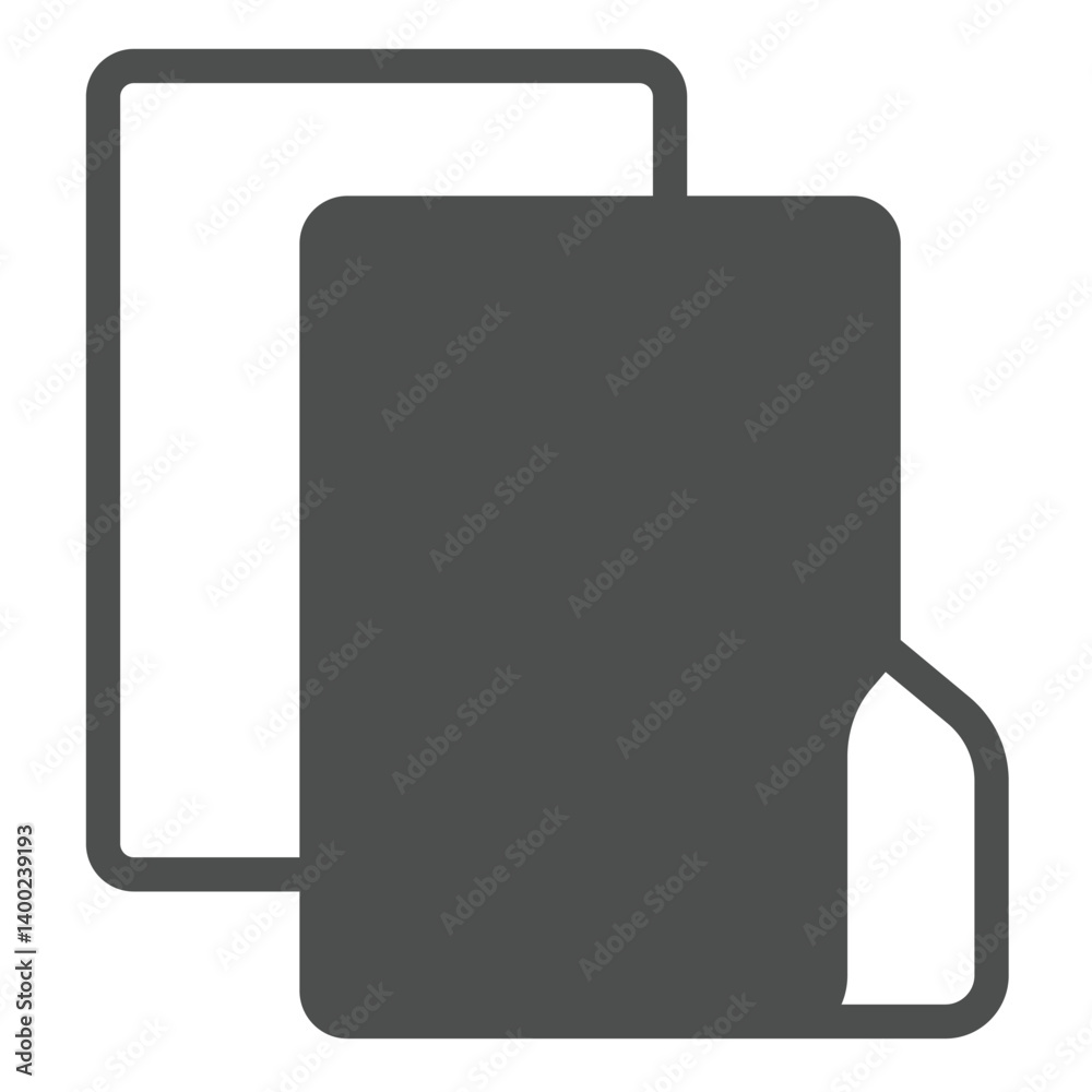 Poster folder copy move solid icon, windows pack concept. vector graphics. drag and drop folder, files copy