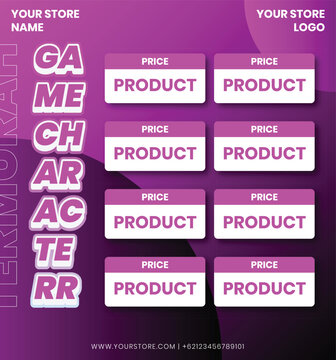 Game Purchase Poster Template Purple