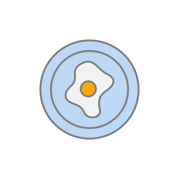 recommend clip art: omelette outline style icon 