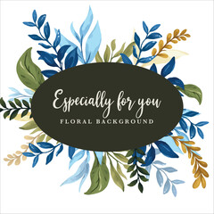 watercolor leaf seamless pattern background