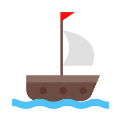 Sail flat icon