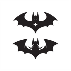 Naklejka premium bat vector silhouette clip art line art logo