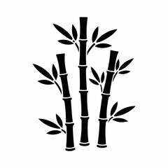 Bamboo Vector Silhouette Design.