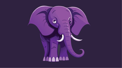 Purple elephant, vector art, animal illustration, wildlife, majestic, playful, unique,