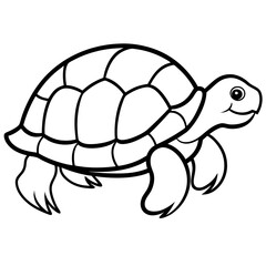 Clean Tortoise Line Art Design