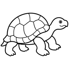 Clean Tortoise Line Art Design