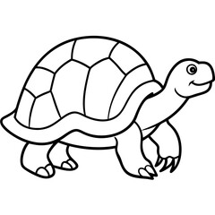 Clean Tortoise Line Art Design