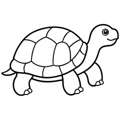 Clean Tortoise Line Art Design
