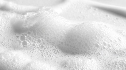Luxurious White Foam Texture Background for Spa and Beauty Products with Clean Bubbles and Soft Surface for Gentle Cleansing and Relaxation