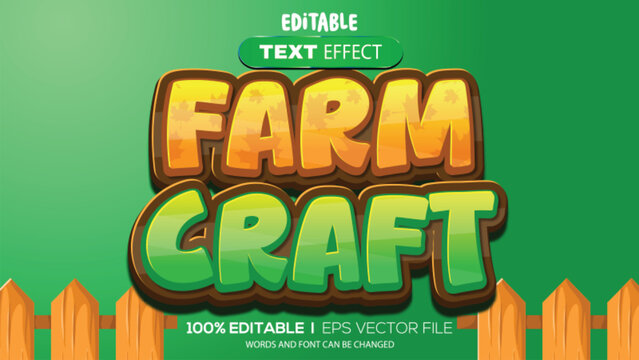 3d text effect farming theme