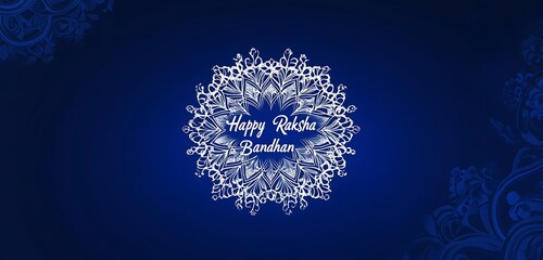Happy raksha bandhan poster, banner background, with rakhis and text happy raksha bandhan on it