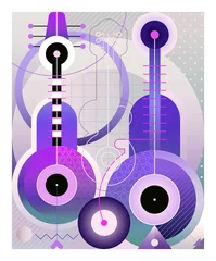 Fotobehang Guitars Decorative Design ©  danjazzia