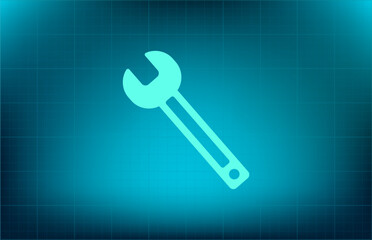 vector icon on blue background with gradient