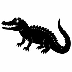 Crocodile Silhouette Logo Design
