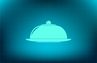 vector icon on blue background with gradient