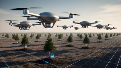 Innovative Drone Technology Revolutionizes Smart Agriculture for Sustainable Tree Plantations