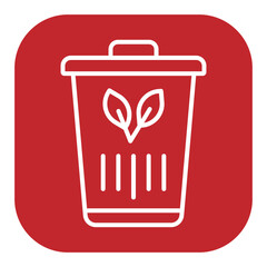 Eco Trash Bin Icon