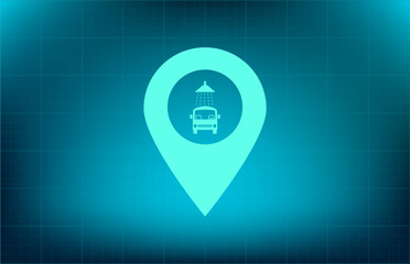 vector icon on blue background with gradient