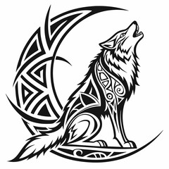tribal tattoo wolf designs