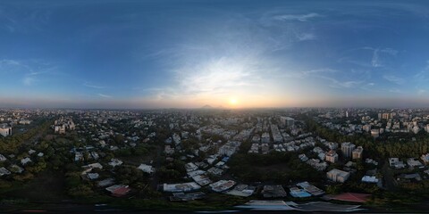 Nashik city aerial view 8K VR