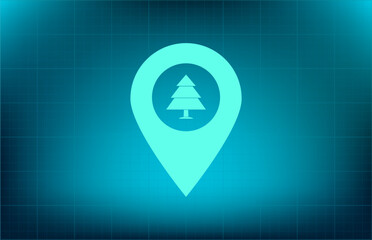 vector icon on blue background with gradient